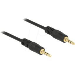 DELOCK 83744 - Cable de audio, conector jack estéreo de 3,5 mm, 1 m