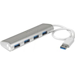 STARTECH.COM ST 43004UA - USB 3,0 Hub de 4 puertos, móvil, aluminio