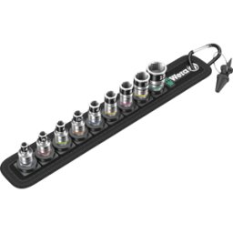 WERA 05003880001 - Juego de llaves de vaso, Belt 1, hexágono exterior, 1/4",