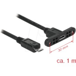 DELOCK 85246 - Cable USB 2,0, conector Micro B a conector Micro B, 1 m..