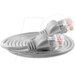 SLIM UL6 05 WS - Cat.6 Cable ligero DELGADO, U/UTP, 0,5 m, blanco