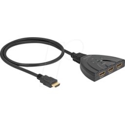 DELOCK 18649 - Conmutador HDMI, 3 puertos, 8K 60 Hz, 60 cm