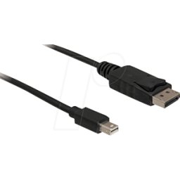 DELOCK 82698 - Cable DisplayPort, conector DP mini a conector DP, 1 m, negro