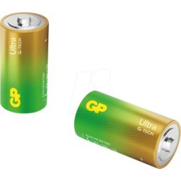GP-BATTERIES GP U2 C - Ultra, pila alcalina, C (Baby), paquete de 2