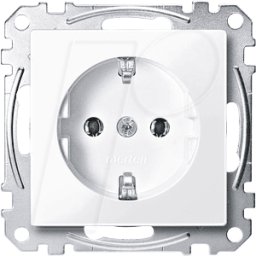 MERTEN EL SM 23010325 - M-SMART, toma de corriente, simple, blanco activo, brillante