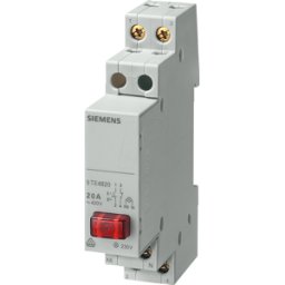 SIEMENS SIE 5TE4824 - Pulsadores, 2NC 20A, 1 botón rojo, 230V led