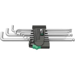 WERA 950PKLS9SM - Juego de llave de pin, llave Allen, 1,5-10, 9 piezas, largo
