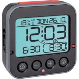 TFA DOSTMANN TFA 60255001 - Despertador inalámbrico digital, temperatura