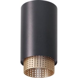 LUXULA LX-300227 - Punto de montaje superficial LED GU10, negro/oro, IP20, ALU