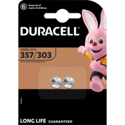DURACELL DURA SR442 - Pila de botón de óxido de plata, 303/357, SR44, 1,