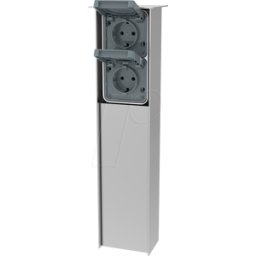 JEHOKA 40249555 - Columna de acero inoxidable B 4.2, 2 tomas de corriente
