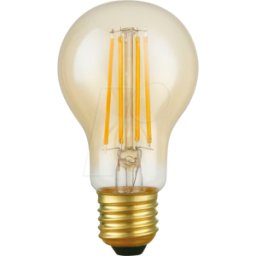SCHIEFER LIGHTING SCHI LT276047005 - Lámpara LED E27, 4,7 W, 470 lm, 2200 K, oro, Filamento, r