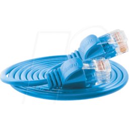 SLIM UL6 05 BL - Cat.6 Cable ligero DELGADO, U/UTP, 0,5 m, azul