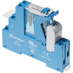 FINDER FIN 4C.02.9 12V - Relé de acoplamiento, conexiones roscadas, 2 CO, 8 a, 12 V CC