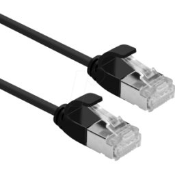 ROLINE GREEN ROLINE 21443354 - Cat.6a Cable de conexión SLIM, U/FTP, negro, 1,5m