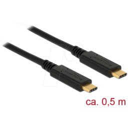 DELOCK 83042 - Delock cable USB 3.1 Gen 2 C male > C male 3A 0.5 m