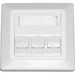 DAETWYLER UNILAN 185869 - Caja de conexión empotrado para 3 Keystone, blanca