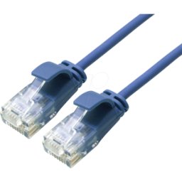 ROLINE GREEN ROLINE 21443941 - Cat.6a Cable de parche SLIM, UTP, azul, 0,3m