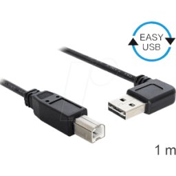 DELOCK 83374 - Cable USB 2.0, enchufe EASY a a conector B, 1 m