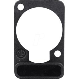 NEUTRIK DSS SW - Placa de rotulación XLR, serie D, negra