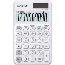 CASIO SL310UC-WE - Calculadora CASIO, solar, blanca