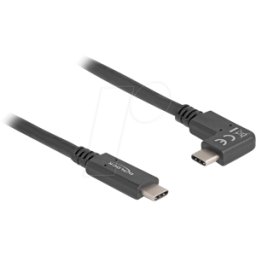 DELOCK 80038 - Cable USB 3.0, conector C, acodado izquierda/derecha, 4K 60 Hz,