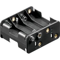 FREI HALTER 8XUM3-QDK - Soporte de batería para 8 pilas Mignon (AA), botón