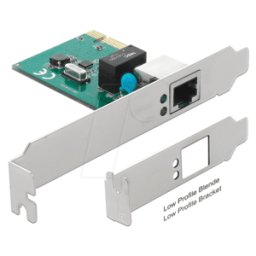 DELOCK 90381 - Tarjeta de red, PCIe, Gigabit Ethernet, 1 RJ45