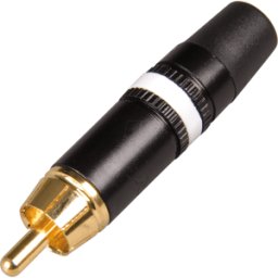 REAN NEUTRIK NYS373-9 - Conector RCA, codificación de color blanco, contactos dor