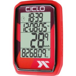 CICLO BIKE PROTOS205RD - Computadora para bicicleta con 5 funciones, inalámbrica, roja