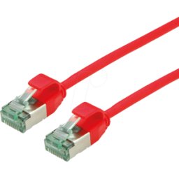 ROLINE RECYCLED MATERIAL ROLINE 21453317 - Cable de interconexiones Cat.6a (clase EA) U/FTP, Slim, rojo, 5