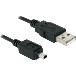 DELOCK 82113 - Cable USB 2.0, a macho a macho Mini B, 1,5 m