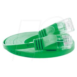 SLIM U6 1,5 GN - Cat.6 Cable de conexión DELGADO, U/UTP, 1,5 m, verde
