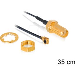 DELOCK 88824 - Cable de antena RF, conector hembra SMA > conector macho MHF® I,