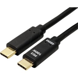VALUE 11998309 - Cable USB 2,0, C macho a C macho, 100W, negro, 2 m.