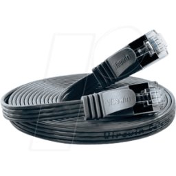 SLIM S6 5 SW - Cable de conexiones SLIM Cat.6, STP(PIMF), 5,0 m, negro