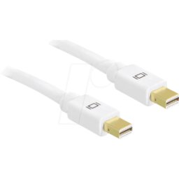 DELOCK 82794 - Cable DisplayPort, conector mini DisplayPort 1.2, 4K, 1 m, blanc