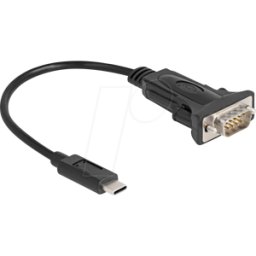 DELOCK 64125 - Adaptador cable USB C a RS232, 0,25 m