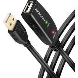 AXAGON AXG ADR-210 - Cable USB 2.0 activo, conector macho A > conector macho B, 10 m