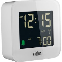 BRAUN BC08W-DCF - Despertador de viaje inalámbrico digital blanco