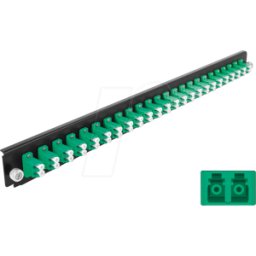 DELOCK 43358 - Panel frontal de caja de empalmes de 19", 24 puertos, LC Duplex,