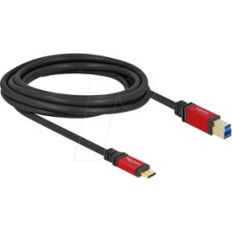 DELOCK 80614 - Cable USB 3.0, conector C a conector B, 3 m