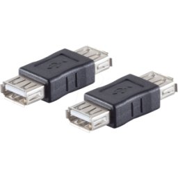 SHIVERPEAKS SHVP BS77041 - Adaptador USB 2,0, conector tipo A > conector tipo A negro