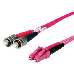 TELEGÄRTNER TG 100012383 - Cable adaptador dúplex, 50/125, OM4, ST/LC, púrpura, 5 m..