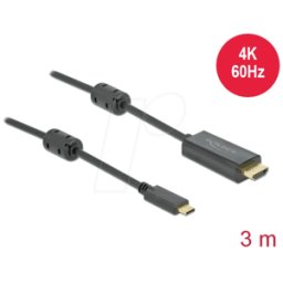 DELOCK 85971 - Cable activo de USB Type-C™ a HDMI (DP Alt Mode) 4K 60 Hz 3 m