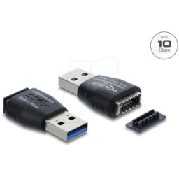 DELOCK 67339 - Adaptador USB 10 Gbps de pin USB Tipo-A a conector de USB 10 Gbp