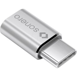 SONERO SON UA110 - Adaptador USB 2,0, conector C > conector Micro-B, gris plateado