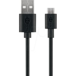 GOOBAY 38660 - Cable de carga y sincronización, USB-A -> Micro USB, 2,0