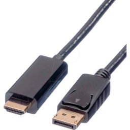 ROLINE 11045785 - Cable DisplayPort 1,2, DP-HDMI, 4K60Hz, 1,0m