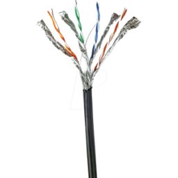 NEDIS N CCBG8599BK100S - Cable de red CAT 7, S/FTP, negro, 100 m